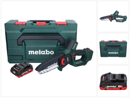 Scie à bois à batterie Metabo MS 18 LTX 15 18 V 15 cm 5 m/s + 1x batterie 4,0 Ah + métaBOX - sans chargeur