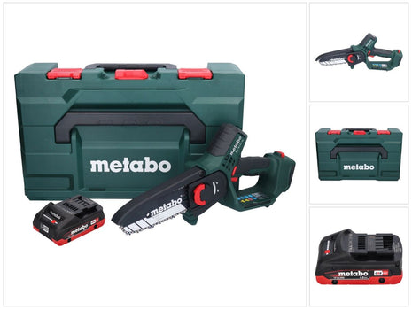 Sierra para madera a batería Metabo MS 18 LTX 15 18 V 15 cm 5 m/s + 1x batería 4,0 Ah + metaBOX - sin cargador