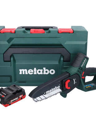 Scie à bois à batterie Metabo MS 18 LTX 15 18 V 15 cm 5 m/s + 1x batterie 4,0 Ah + métaBOX - sans chargeur