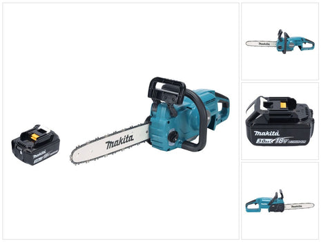 Tronçonneuse à batterie Makita DUC 357 FX2 18 V 35 cm 7,7 m/s sans balais + 1x batterie 3,0 Ah - sans chargeur