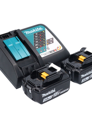 Tronçonneuse à batterie Makita DUC 357 RF2X2 18 V 35 cm 7,7 m/s sans balai + 2x batteries 3,0 Ah + chargeur