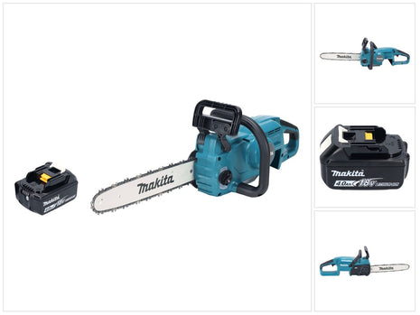 Tronçonneuse à batterie Makita DUC 357 MX2 18 V 35 cm 7,7 m/s sans balais + 1x batterie 4,0 Ah - sans chargeur