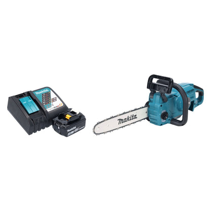 Tronçonneuse à batterie Makita DUC 357 RMX2 18 V 35 cm 7,7 m/s sans balai + 1x batterie 4,0 Ah + chargeur