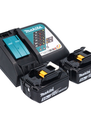 Tronçonneuse à batterie Makita DUC 357 RT2X2 18 V 35 cm 7,7 m/s sans balai + 2x batteries 5,0 Ah + chargeur