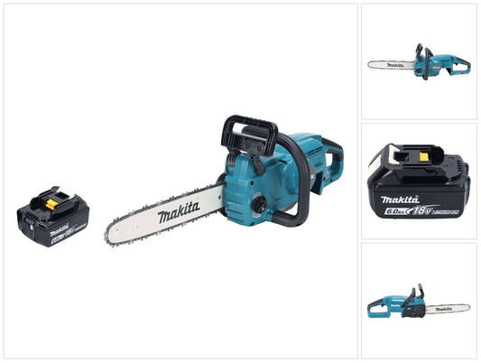 Makita DUC 357 GX2 Akku Kettensäge 18 V 35 cm 7,7 m/s Brushless + 1x Akku 6,0 Ah - ohne Ladegerät