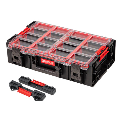 Qbrick System ONE Organizer 2XL 2.0 + Qbrick System ONE Connect Adaptateur empilable 582 x 387 x 172 mm 19,5 l IP66 avec 4 compartiments et 12 séparateurs