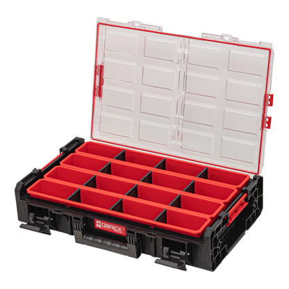 Qbrick System ONE Organizer XL 2.0 Poubelle longue empilable 582 x 387 x 131 mm 13,5 l IP66 avec 4 bacs et 12 séparateurs