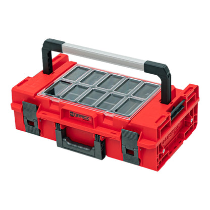 Qbrick System ONE 200 2.0 Expert RED ULTRA HD Custom Werkzeugkoffer modularer Organizer 585 x 385 x 190 mm 15,4 l stapelbar IP66