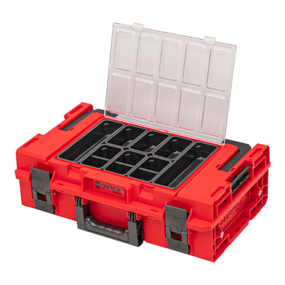 Qbrick System ONE 200 2.0 Expert RED ULTRA HD Custom Werkzeugkoffer modularer Organizer 585 x 385 x 190 mm 15,4 l stapelbar IP66