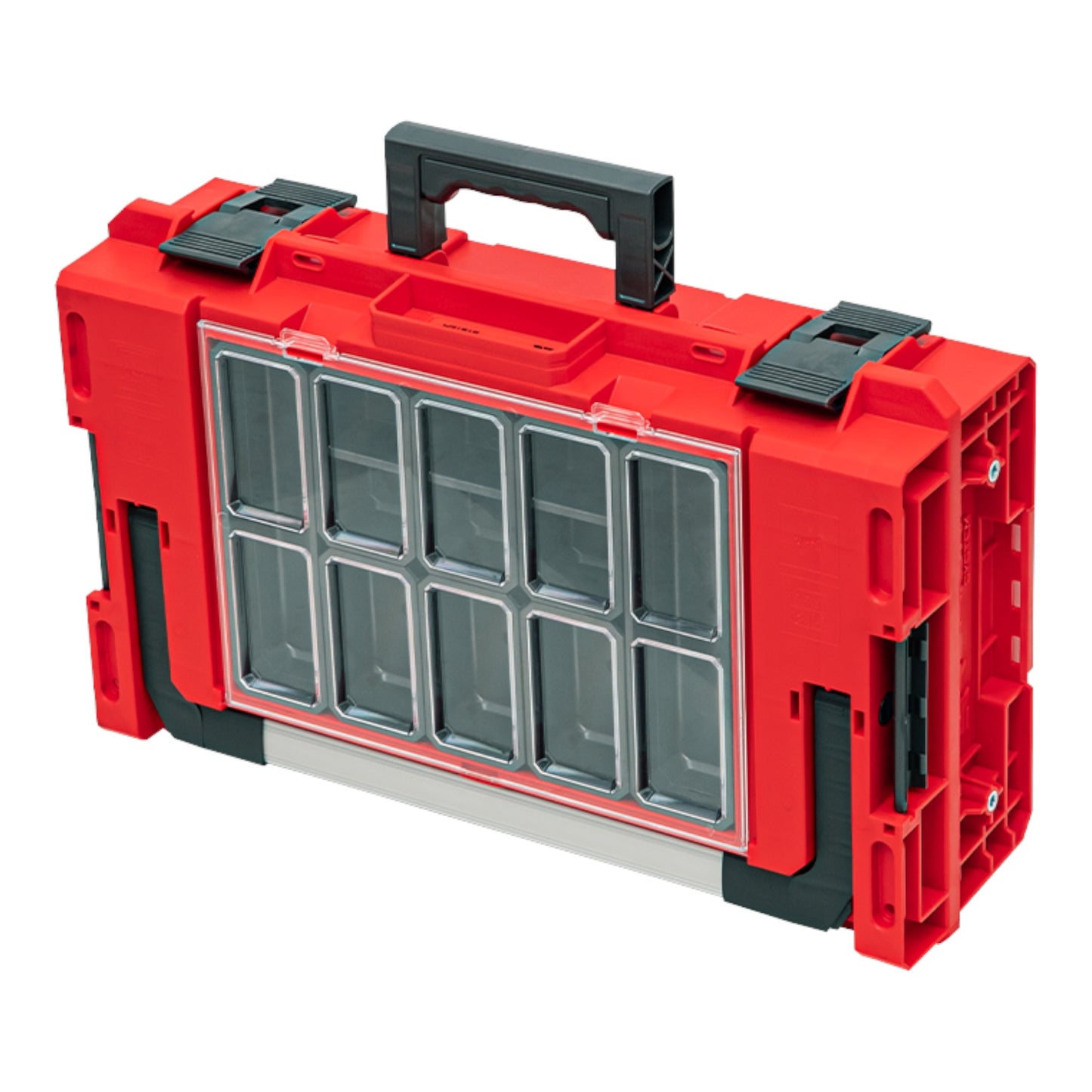 Qbrick System ONE 200 2.0 Expert RED ULTRA HD Custom Werkzeugkoffer modularer Organizer 585 x 385 x 190 mm 15,4 l stapelbar IP66