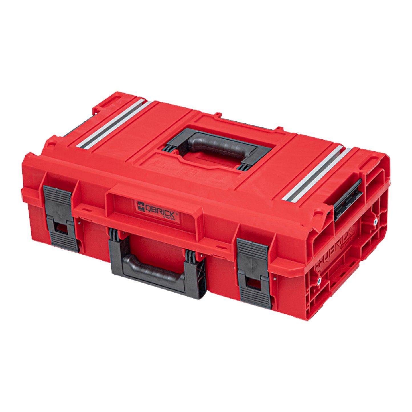 Qbrick System ONE 200 2.0 Technik RED ULTRA HD Custom Werkzeugkoffer modularer Organizer 585 x 385 x 190 mm 15,4 l stapelbar IP66