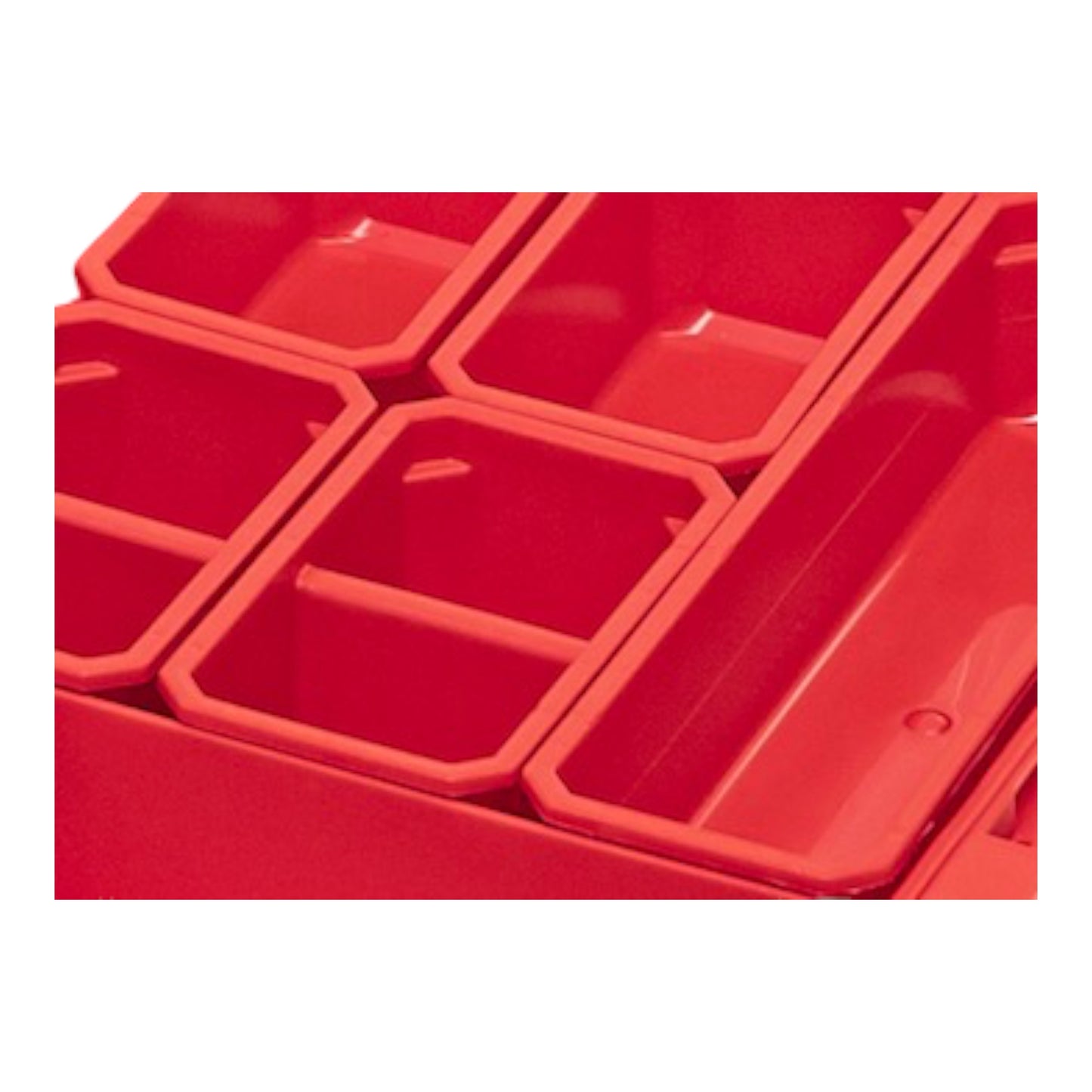 Qbrick System ONE Organizer L 2.0 RED ULTRA HD stapelbar 531 x 379 x 77 mm 6 l IP66 mit 10 Inlays