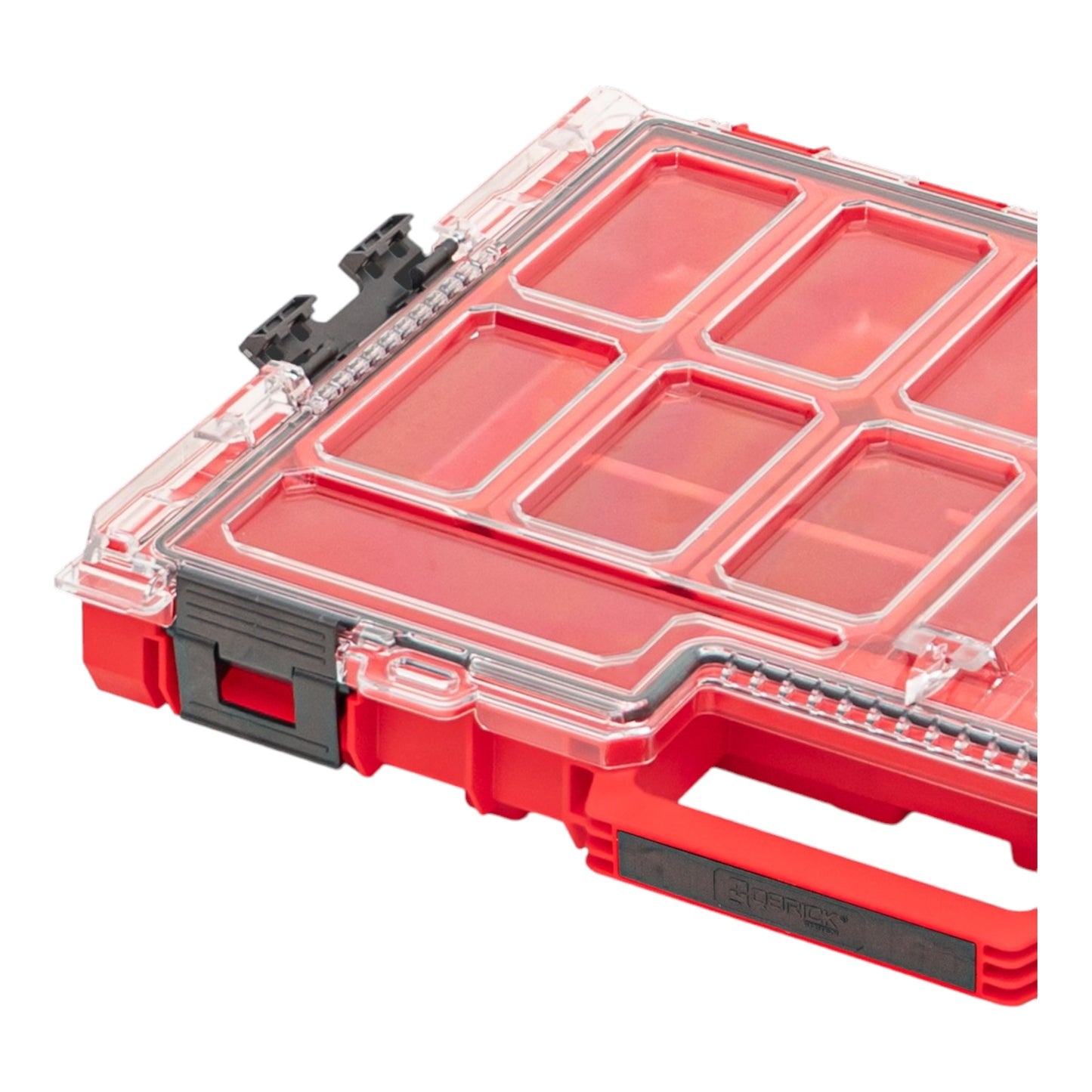 Qbrick System ONE Organizer L 2.0 RED ULTRA HD stapelbar 531 x 379 x 77 mm 6 l IP66 mit 10 Inlays