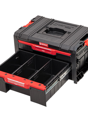 Qbrick System PRO Tiroir 2 Toolbox 2.0 Basic empilable 450 x 310 x 244 mm 4,5 l 9,5 l IP54 avec deux tiroirs 5 séparateurs