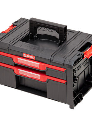 Qbrick System PRO Tiroir 2 Toolbox 2.0 Basic empilable 450 x 310 x 244 mm 4,5 l 9,5 l IP54 avec deux tiroirs 5 séparateurs