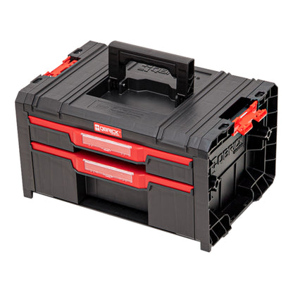 Qbrick System PRO Tiroir 2 Toolbox 2.0 Basic empilable 450 x 310 x 244 mm 4,5 l 9,5 l IP54 avec deux tiroirs 5 séparateurs