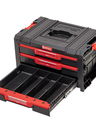 Qbrick System PRO Drawer 3 Toolbox 2.0 Basic empilable 450 x 310 x 244 mm 3x 4,5 l IP54 avec trois tiroirs 9 inserts