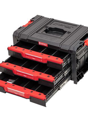 Qbrick System PRO Drawer 3 Toolbox 2.0 Basic empilable 450 x 310 x 244 mm 3x 4,5 l IP54 avec trois tiroirs 9 inserts