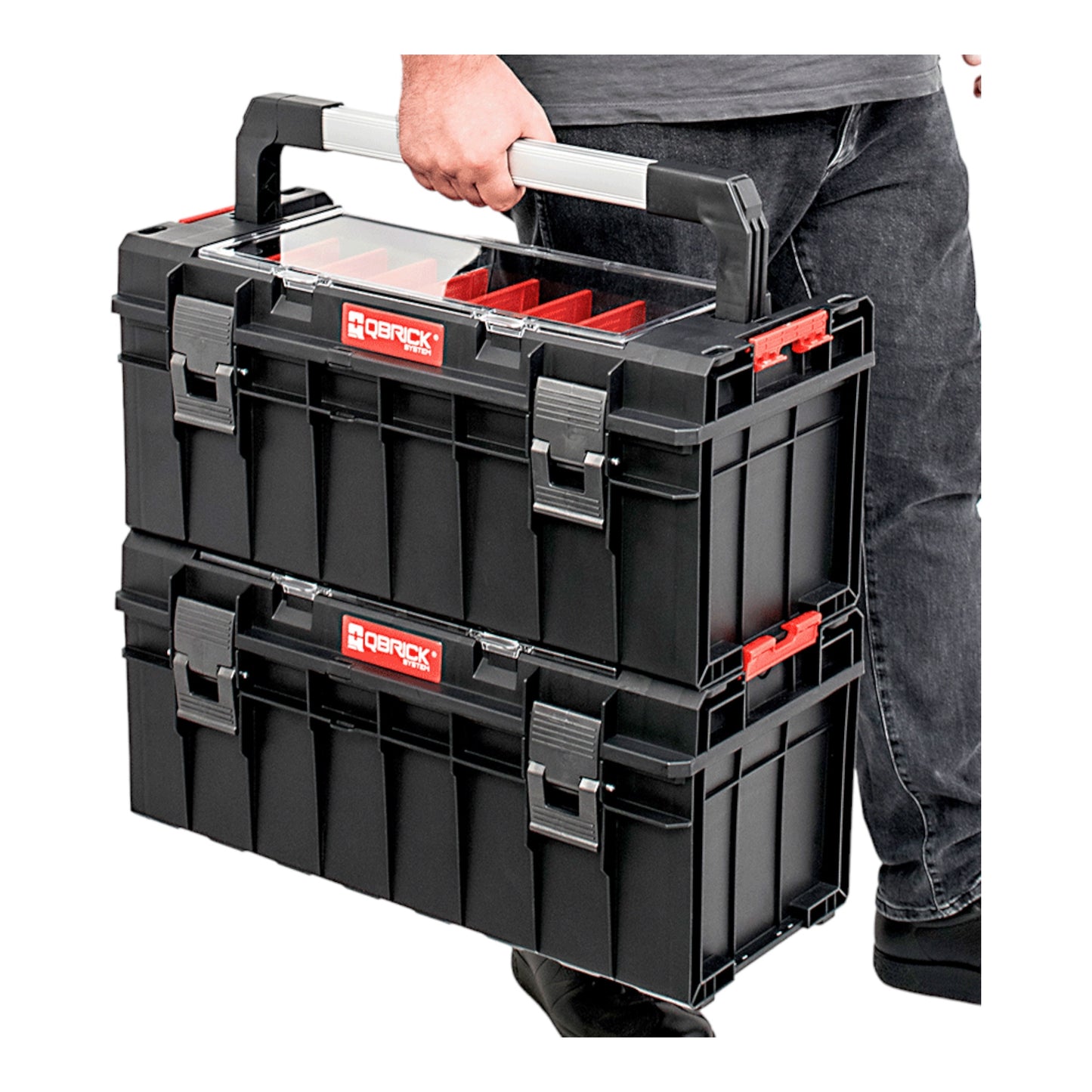 Qbrick System PRO 600 Expert Werkzeugkoffer modularer Organizer 545 x 270 x 246 mm 22 l stapelbar IP54