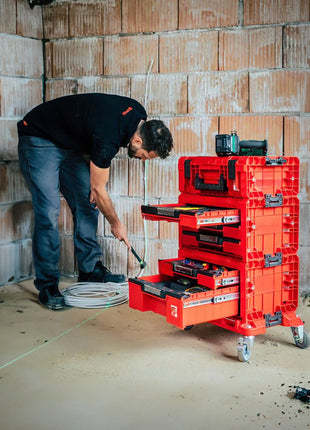 Qbrick System PRO Drawer 2 Toolbox 2.0 Expert RED ULTRA HD Maleta de herramientas 450 x 310 x 244 mm 14 l apilable IP54 con 2 cajones