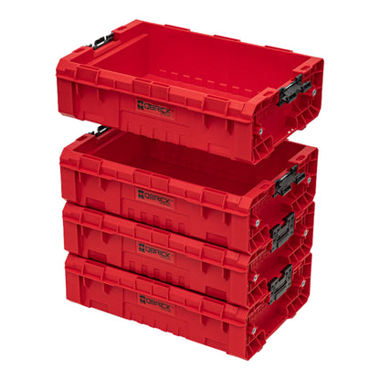 Qbrick System PRO Box 130 2.0 RED ULTRA HD Bac gerbable sur mesure 450 x 310 x 151 mm 9 l empilable