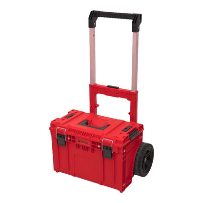 Qbrick System PRIME Cart RED ULTRA HD Custom stapelbar 590 x 425 x 660 mm 37 l IP66 100 kg belastbar mit Doppelteleskopstiel aus Aluminium