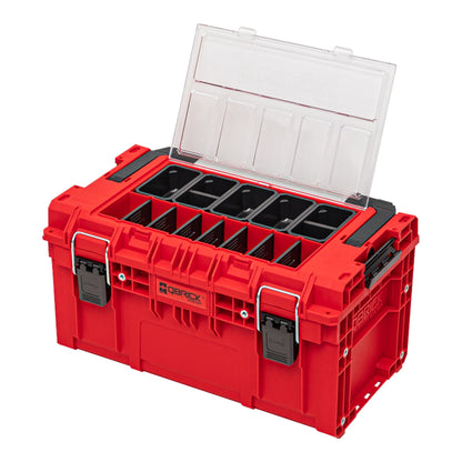 Qbrick System PRIME Toolbox 250 Expert RED ULTRA HD Custom avec organiseur empilable 535 x 327 x 277 mm 26 l IP66 avec 5 bacs et 10 séparateurs