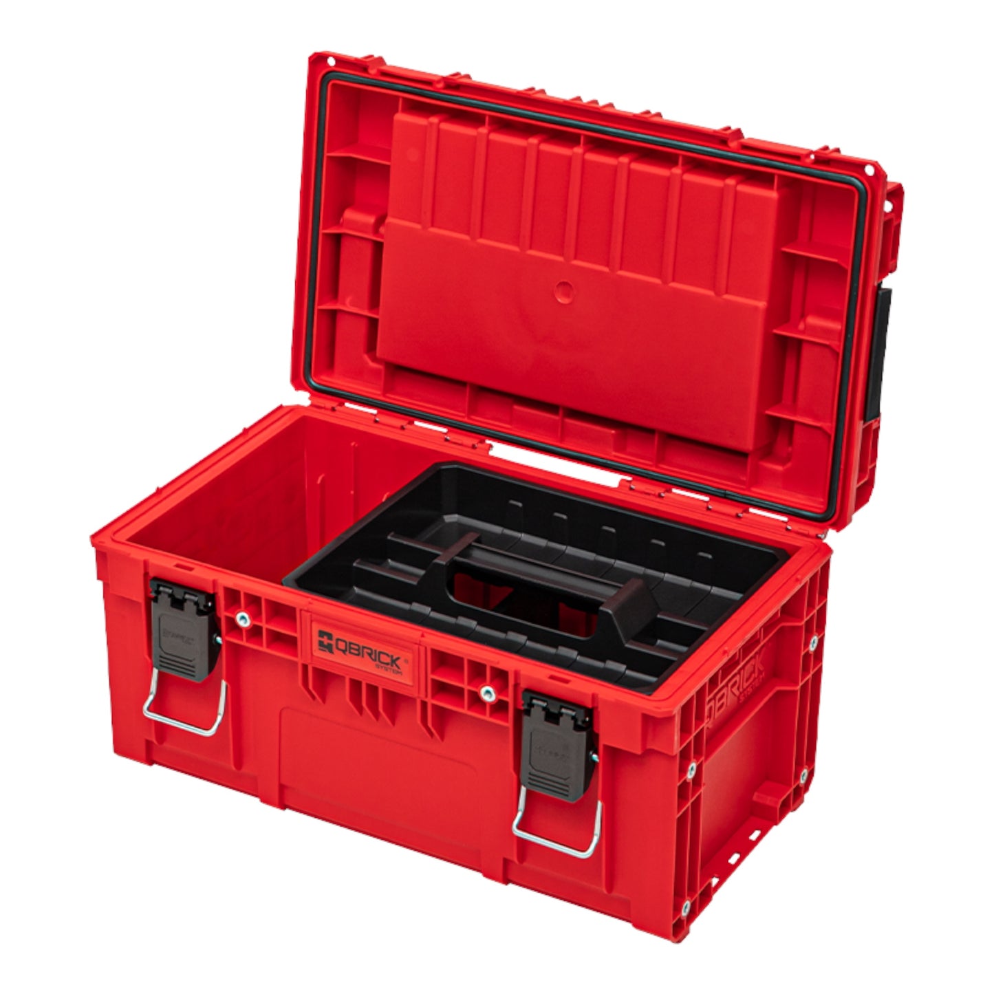 Qbrick System PRIME Toolbox 250 Expert RED ULTRA HD Custom mit Organizer stapelbar 535 x 327 x 277 mm 26 l IP66 mit 5 Inlays und 10 Trennwänden