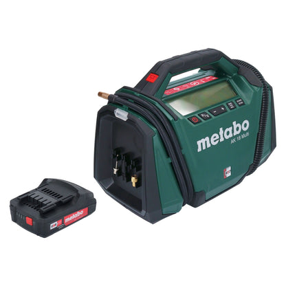 Compresseur Metabo AK 18 Multi batterie 18 V 11 bar + 1x batterie 2,0 Ah - sans chargeur