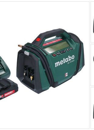 Compresseur Metabo AK 18 Multi batterie 18 V 11 bar + 1x batterie 2,0 Ah + chargeur