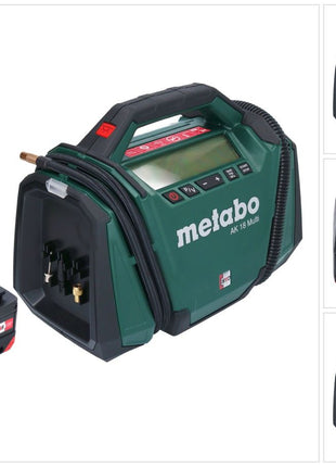 Compresseur Metabo AK 18 Multi batterie 18 V 11 bar + 1x batterie 4,0 Ah - sans chargeur