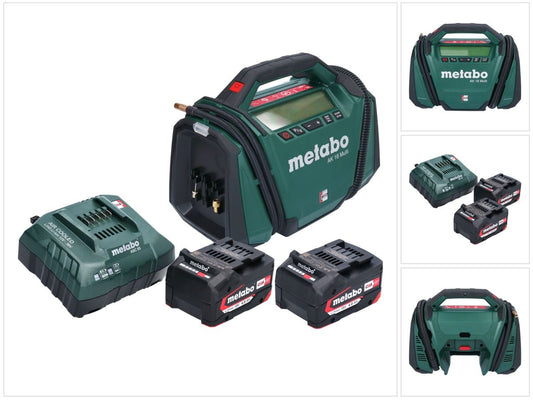 Compresseur multi-batterie Metabo AK 18 18 V 11 bar + 2x batteries 4,0 Ah + chargeur