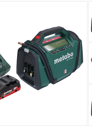 Metabo AK 18 Compresor multibatería 18 V 11 bar + 1x batería 4,0 Ah + cargador