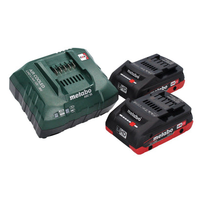 Compresseur multi-batterie Metabo AK 18 18 V 11 bar + 2x batteries 4,0 Ah + chargeur