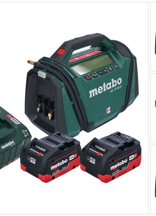 Compresseur Metabo AK 18 Multi batterie 18 V 11 bar + 2x batteries 5,5 Ah + chargeur