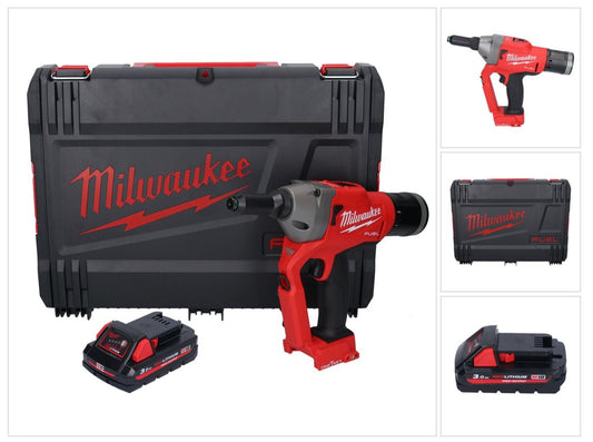 Milwaukee M18 ONEFPRT-301X Akku Blindnietgerät 18 V 20 kN Brushless + 1x Akku 3,0 Ah + HD Box - ohne Ladegerät