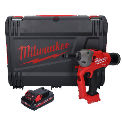 Riveteuse aveugle sur batterie Milwaukee M18 ONEFPRT-301X 18 V 20 kN sans balais + 1x batterie 3,0 Ah + boîtier HD - sans chargeur