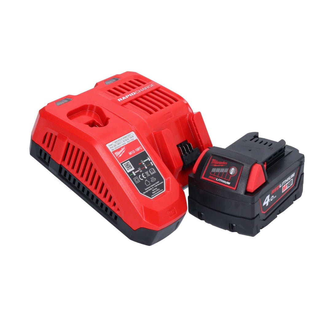 Riveteuse aveugle sur batterie Milwaukee M18 ONEFPRT-401X 18 V 20 kN sans balais + 1x batterie 4,0 Ah + chargeur + boîtier HD