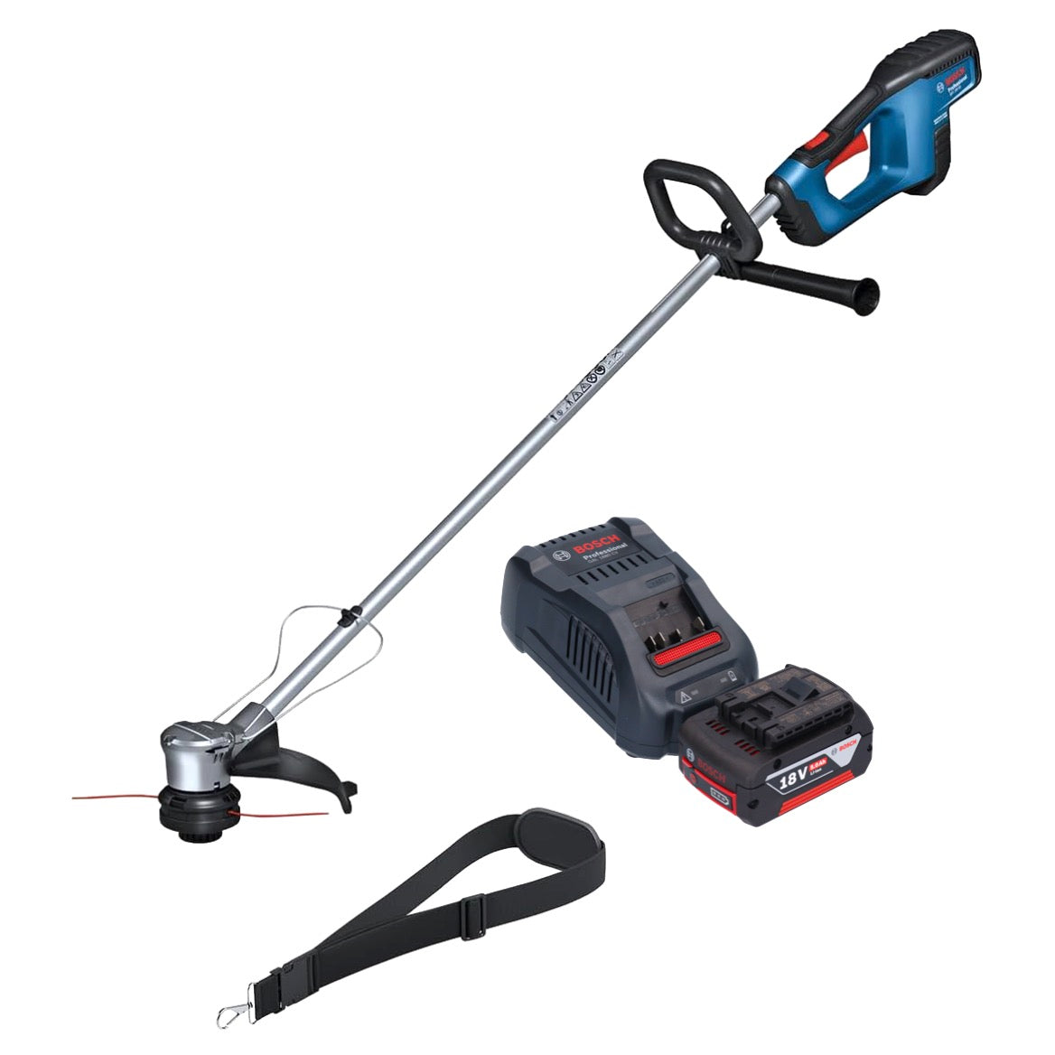 Bosch GRT 18V-33 Professional Akku Rasentrimmer 18 V 330 mm Brushless + 1x Akku 5,0 Ah + Ladegerät