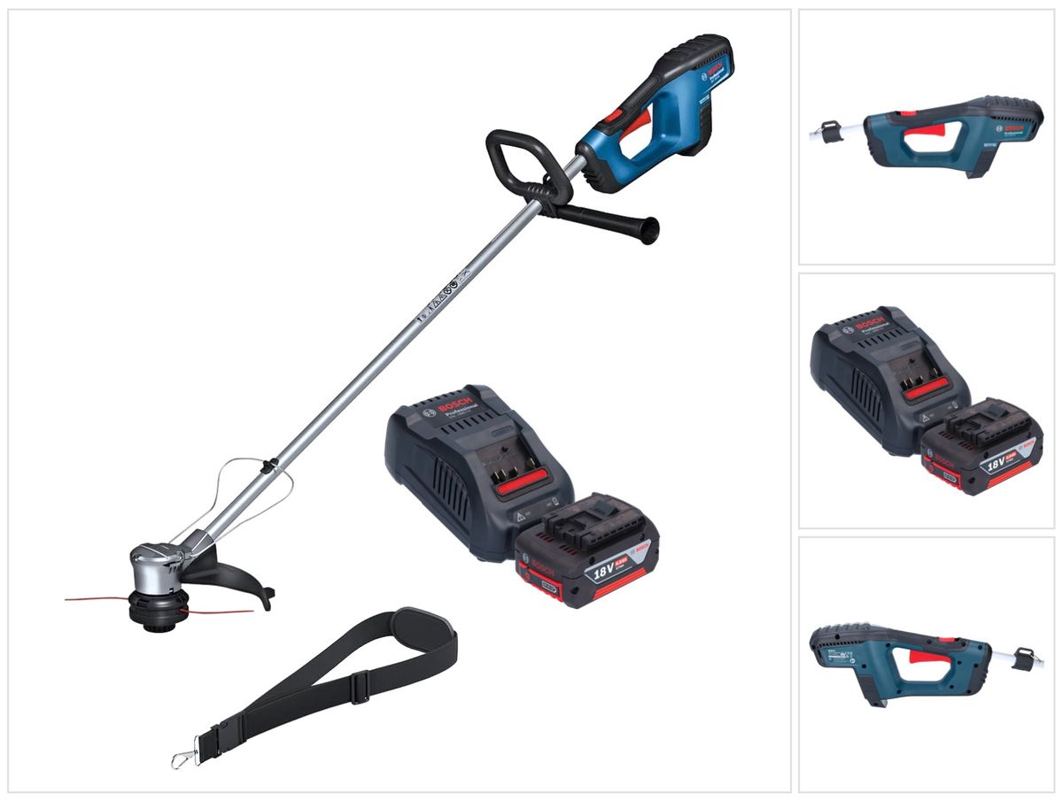 Bosch GRT 18V-33 Professional Akku Rasentrimmer 18 V 330 mm Brushless + 1x Akku 6,0 Ah + Ladegerät