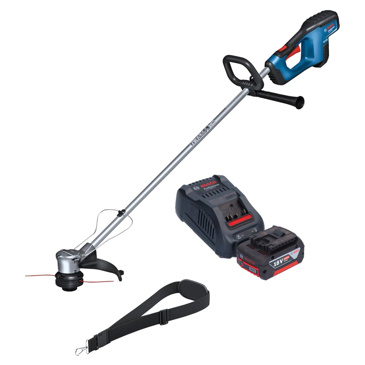 Bosch GRT 18V-33 Professional Akku Rasentrimmer 18 V 330 mm Brushless + 1x Akku 6,0 Ah + Ladegerät