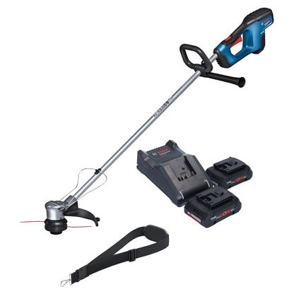 Bosch GRT 18V-33 Professional Akku Rasentrimmer 18 V 330 mm Brushless + 2x ProCORE Akku 4,0 Ah + Ladegerät