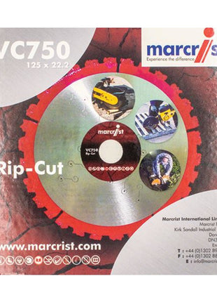 Disque à tronçonner Marcrist VC750 Rip-Cut multi-matériaux 230 mm x 22,2 mm (2360.0230.22) pour meuleuses de tronçonnage et meuleuses d'angle