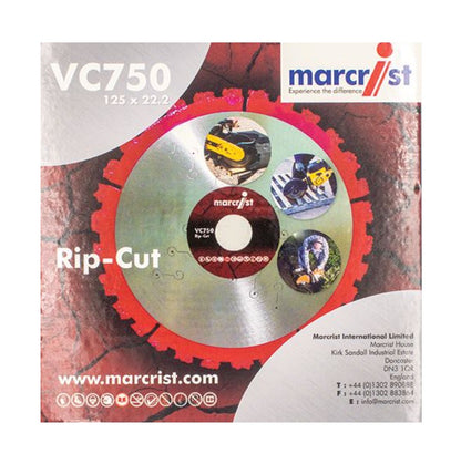 Disque à tronçonner Marcrist VC750 Rip-Cut multi-matériaux 230 mm x 22,2 mm (2360.0230.22) pour meuleuses de tronçonnage et meuleuses d'angle