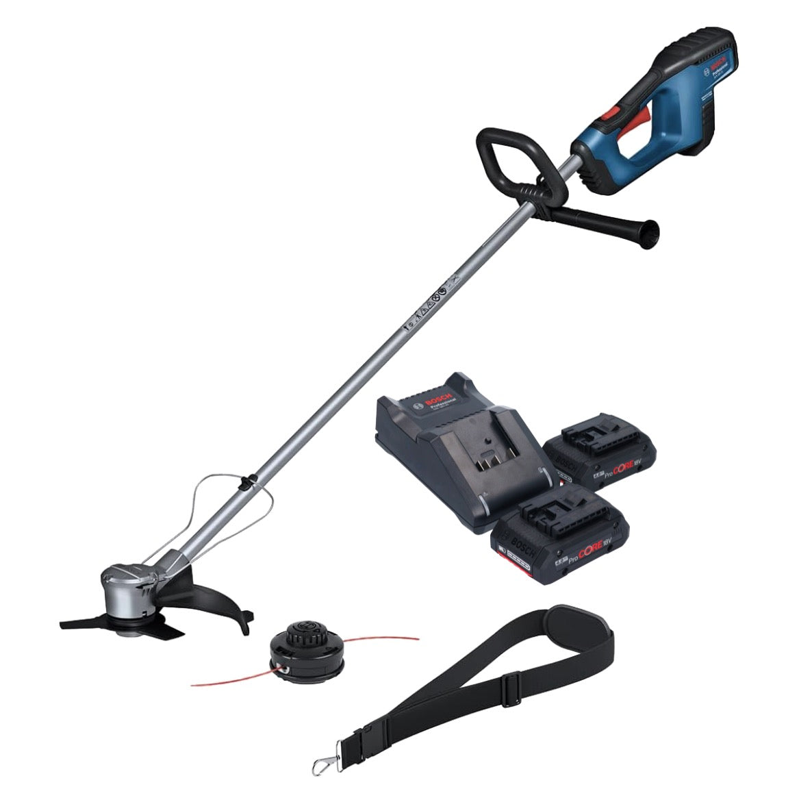 Bosch GFR 18V-23 Débroussailleuse professionnelle sur batterie 18 V 230 mm sans balais + 2x batterie ProCORE 4,0 Ah + chargeur