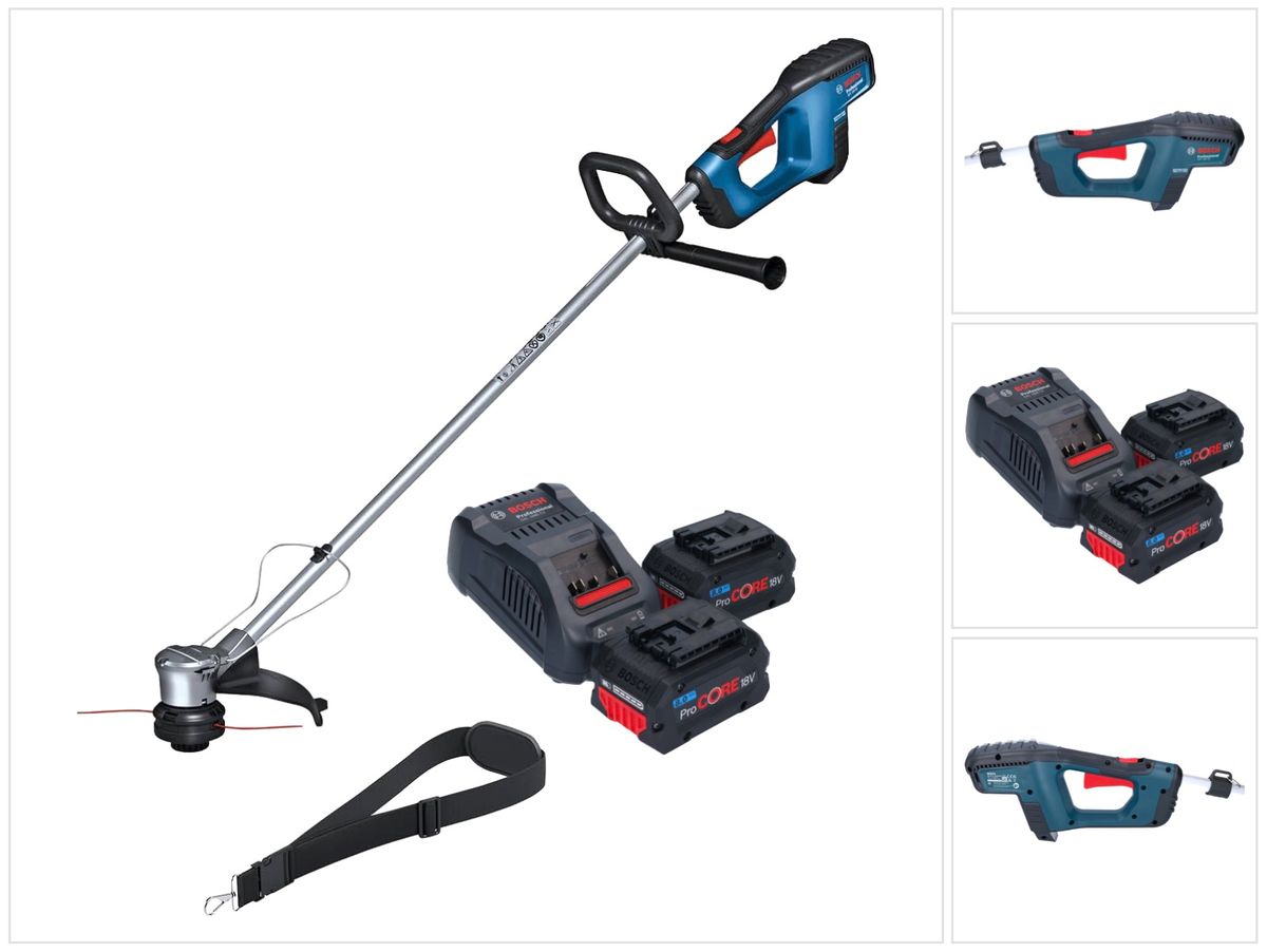 Coupe-herbe à batterie Bosch GRT 18V-33 Professional 18 V 330 mm sans balais + 2 batteries ProCORE 8,0 Ah + chargeur