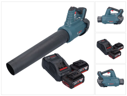 Bosch GBL 18V-750 Professional Akku Gebläse 18 V BITURBO Brushless + 2x Akku 5,0 Ah + Ladegerät