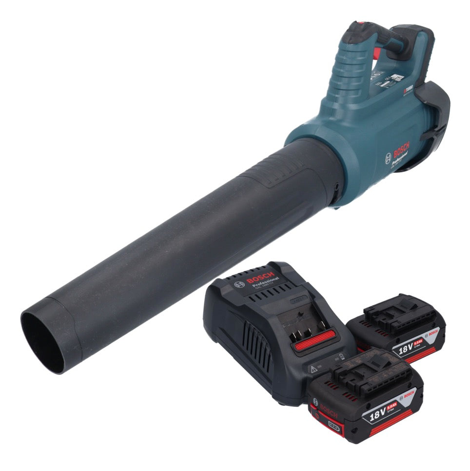 Bosch GBL 18V-750 Professional Akku Gebläse 18 V BITURBO Brushless + 2x Akku 5,0 Ah + Ladegerät