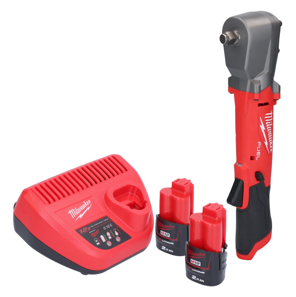 Milwaukee M12 FRAIWF12-202 Akku Winkelschlagschrauber 12 V 1/2" 270 Nm Brushless + 2x Akku 2,0 Ah + Ladegerät