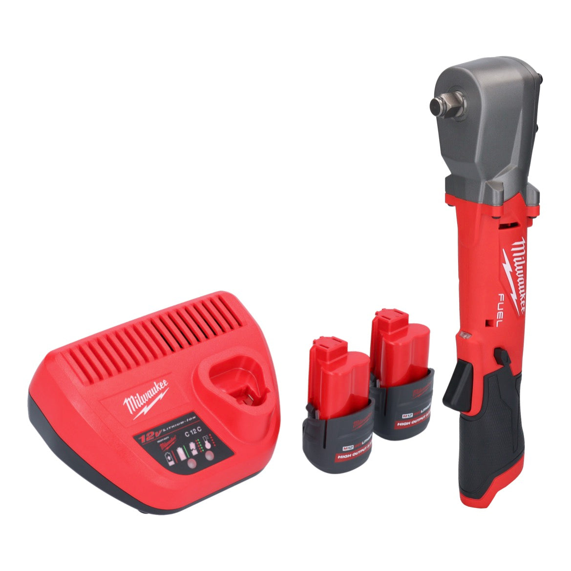 Clé à chocs angulaire sur batterie Milwaukee M12 FRAIWF12-252 12 V 1/2" 270 Nm sans balai + 2x batterie 2,5 Ah + chargeur